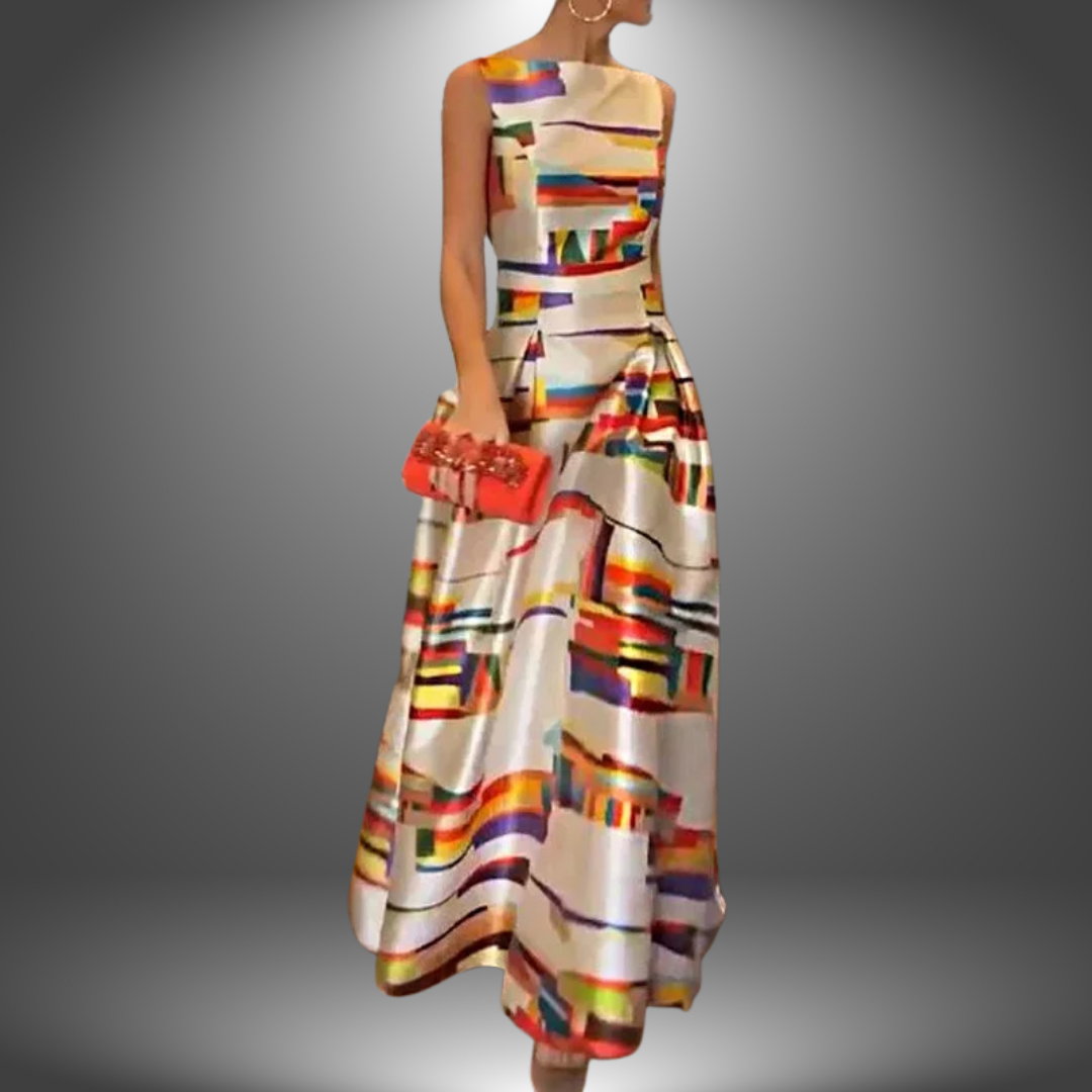 Amy | Striking Geometric Print Maxi Dress - Image 1