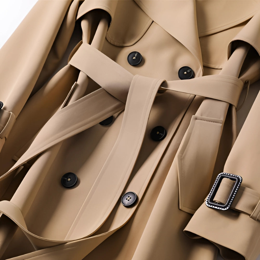 Rosie | Women's Long Double-Breasted Coat - Image 2