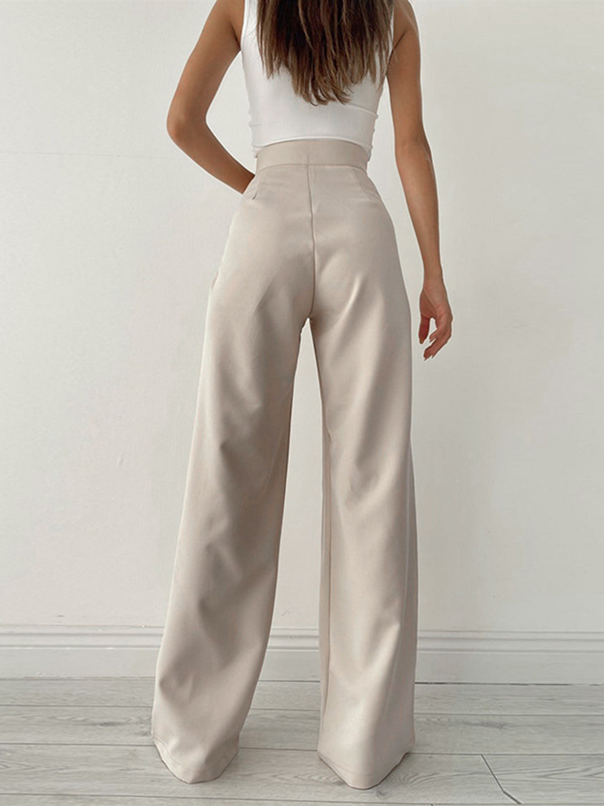 Harper | High Waist Pleated Leg Trousers - Flowy Elegant Fit - Image 3