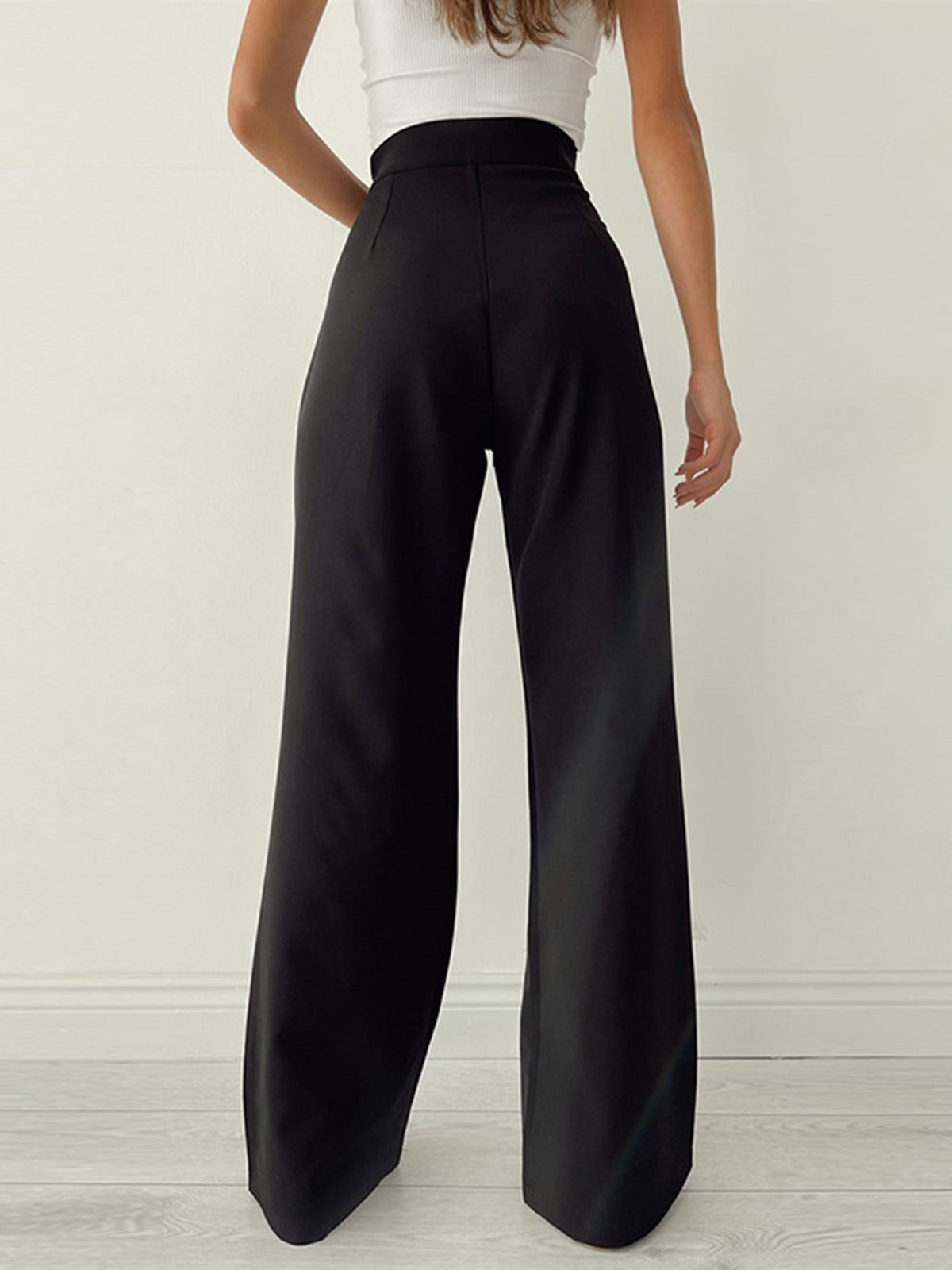 Harper | High Waist Pleated Leg Trousers - Flowy Elegant Fit - Image 7