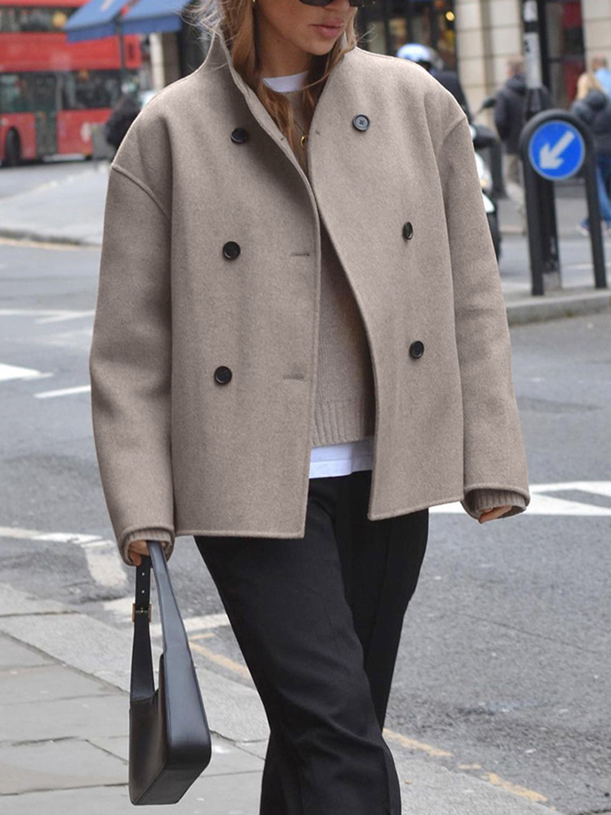 Charlene | Women's Double Breasted Pea Coat - Image 4