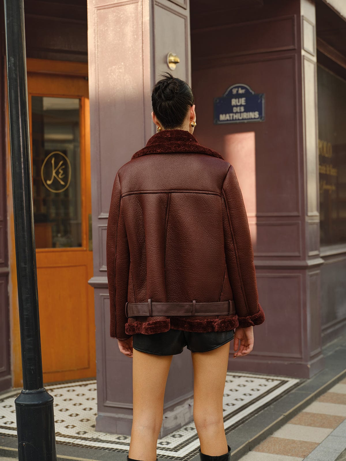 Robin | Women's Oversized Sherpa Jacket - Image 5