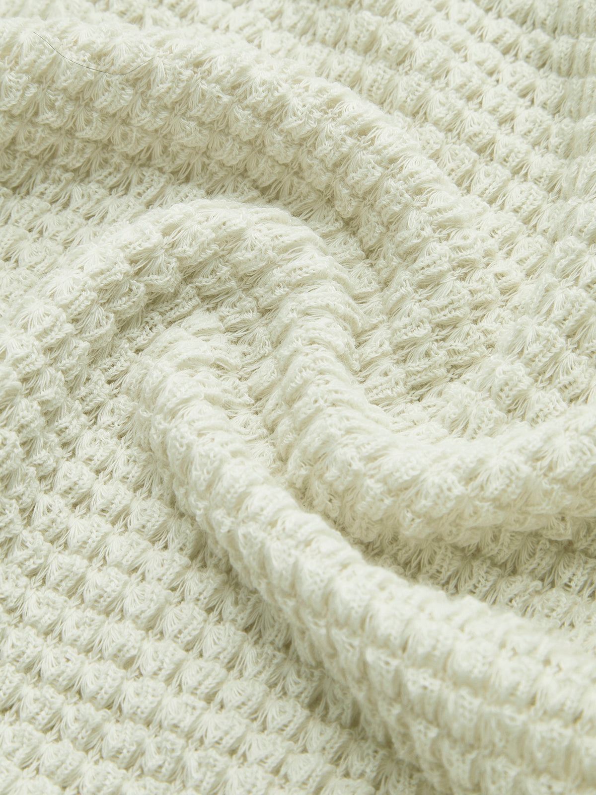 Sage | Women's Fitted Waffle Knit Long Sleeve Top - Image 5
