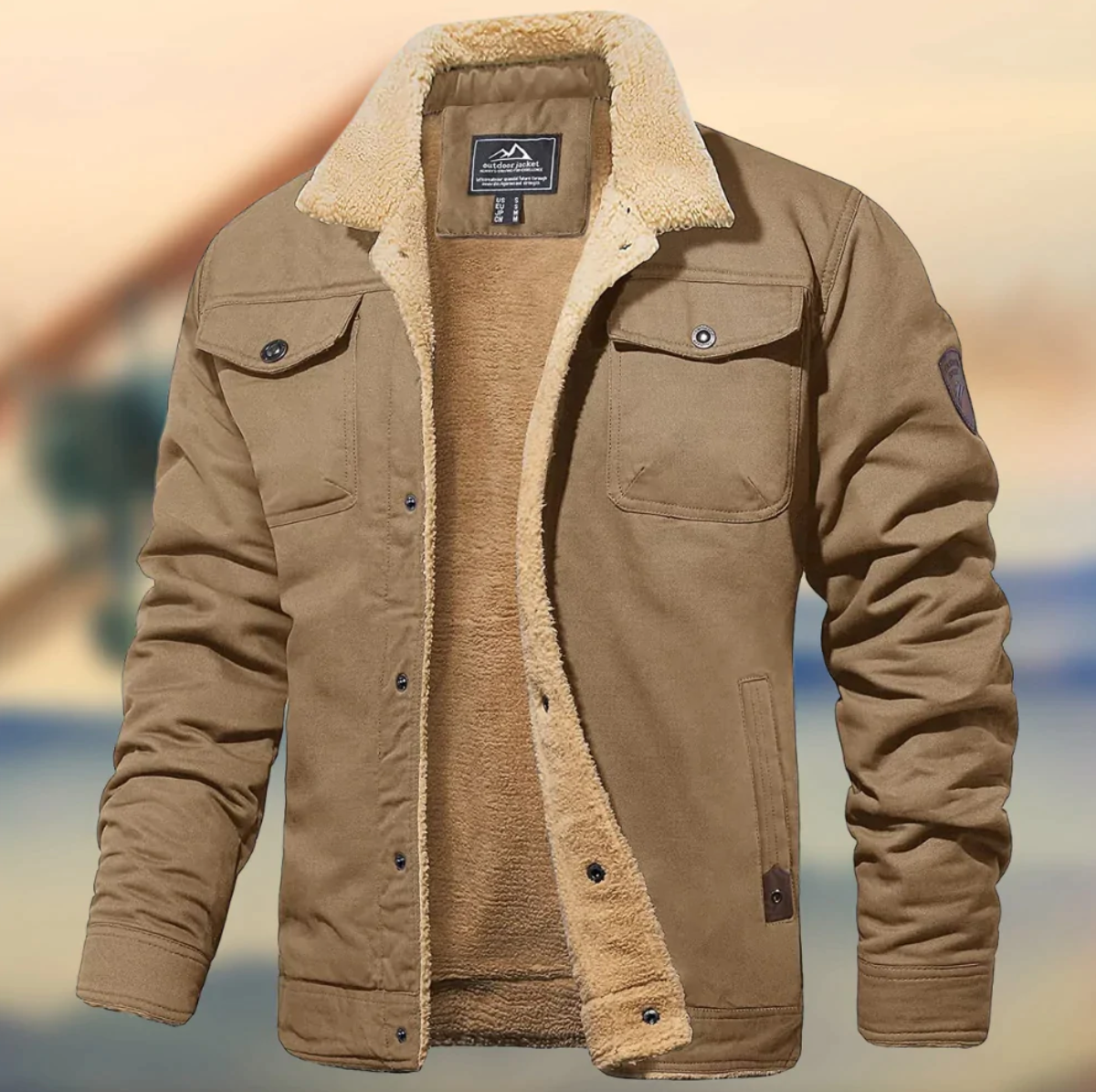 Teddy | Men's Sherpa Collar Casual Jacket - Image 5