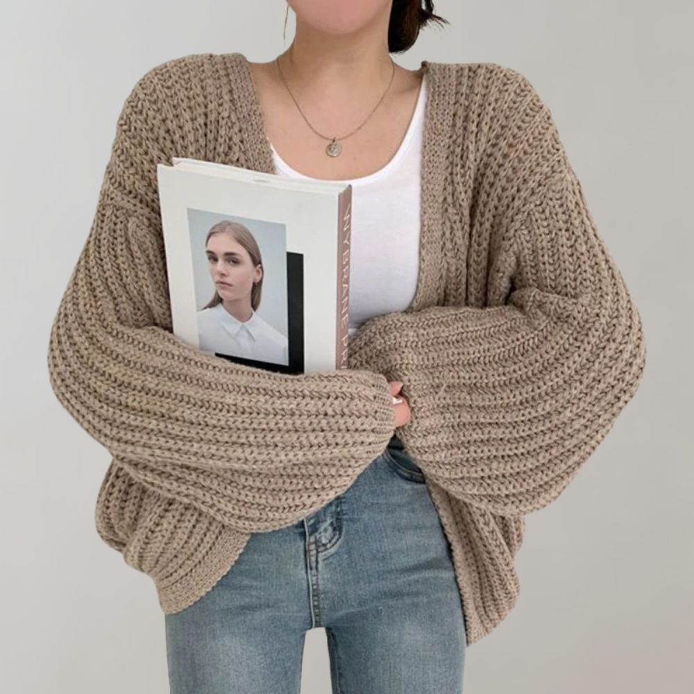 Rose | Women's Oversized Knit Cardigan - Image 3