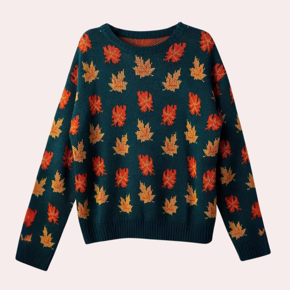 Edith | Women's Patterned Crewneck Sweater - Image 2