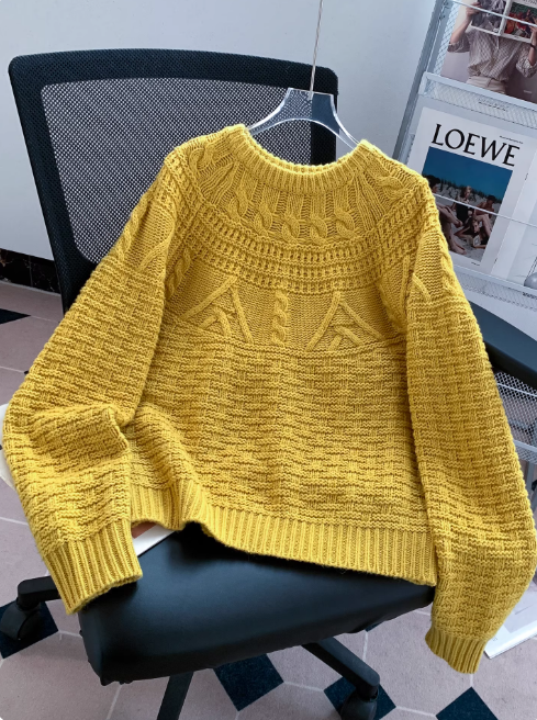 Jane | Women's Crewneck Cable Knit Sweater - Image 6