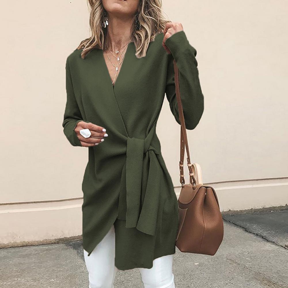 Diana | Women's Wrap Tie Waist Sweater - Image 3