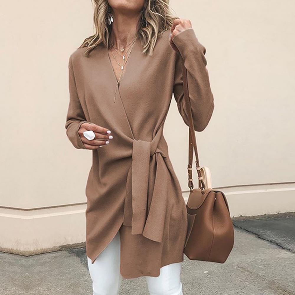 Diana | Women's Wrap Tie Waist Sweater - Image 5