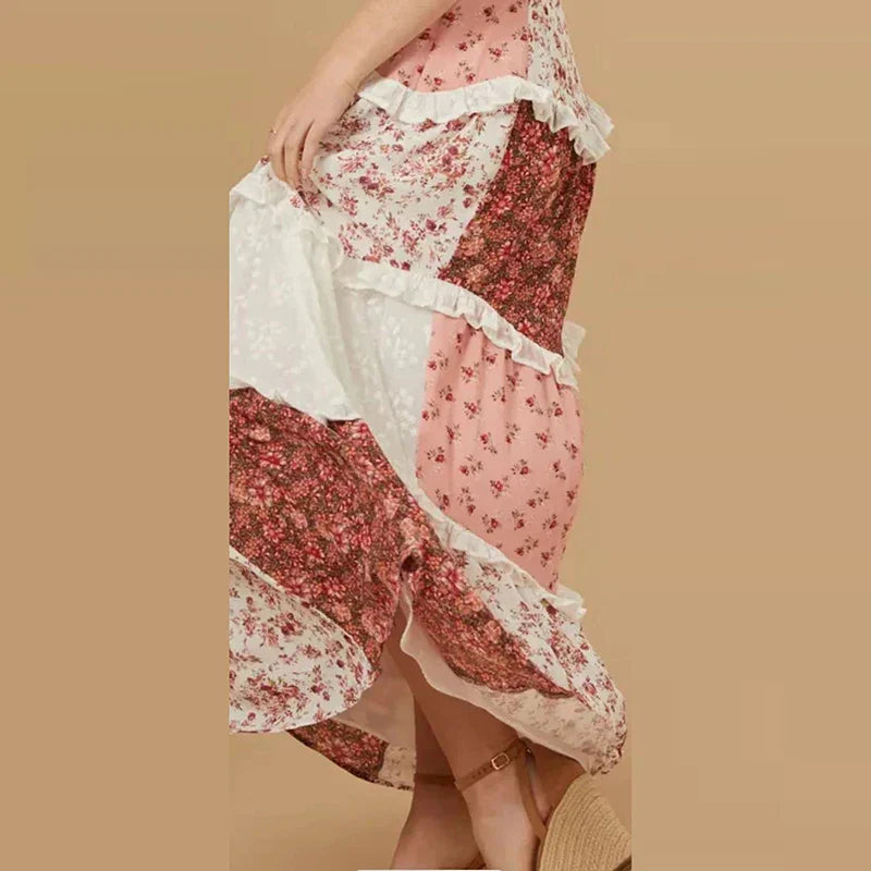Dominique | Elegant Floral Pleated Dress - Image 3