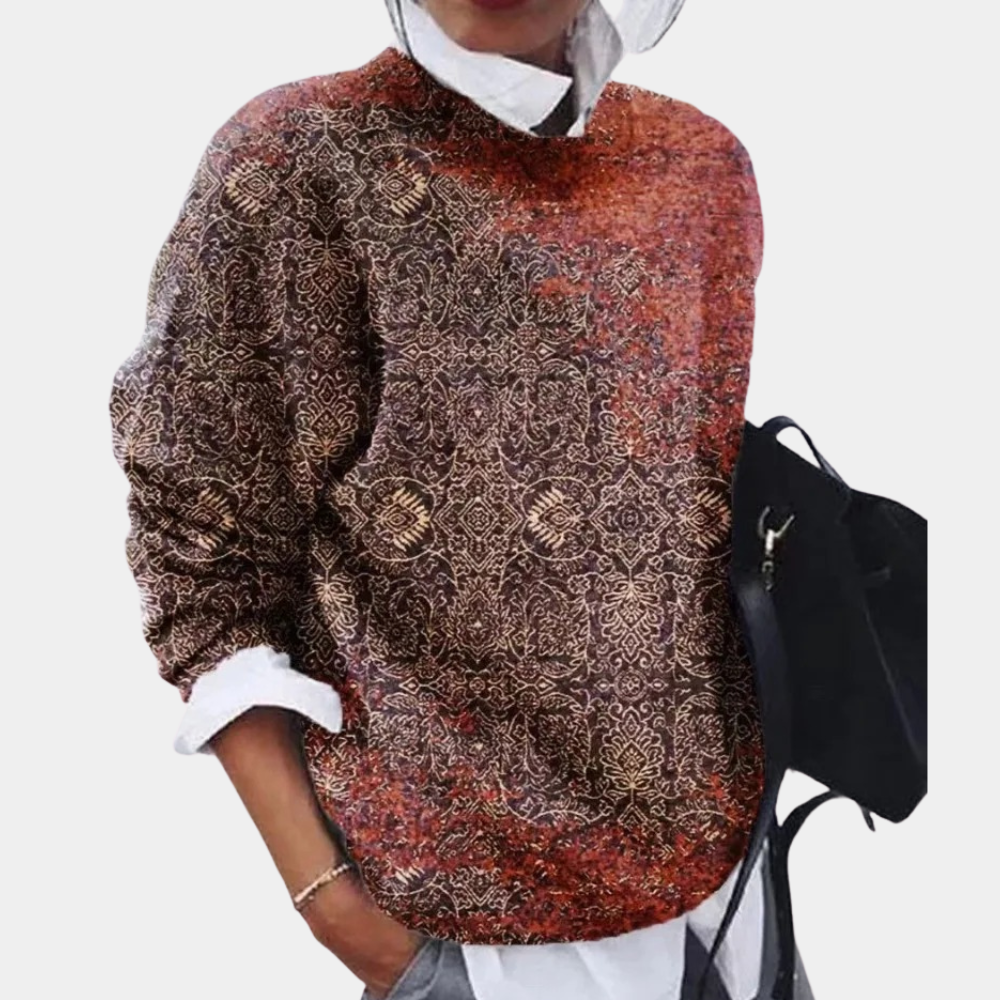 Alice | Women's Printed Crewneck Sweater - Image 2