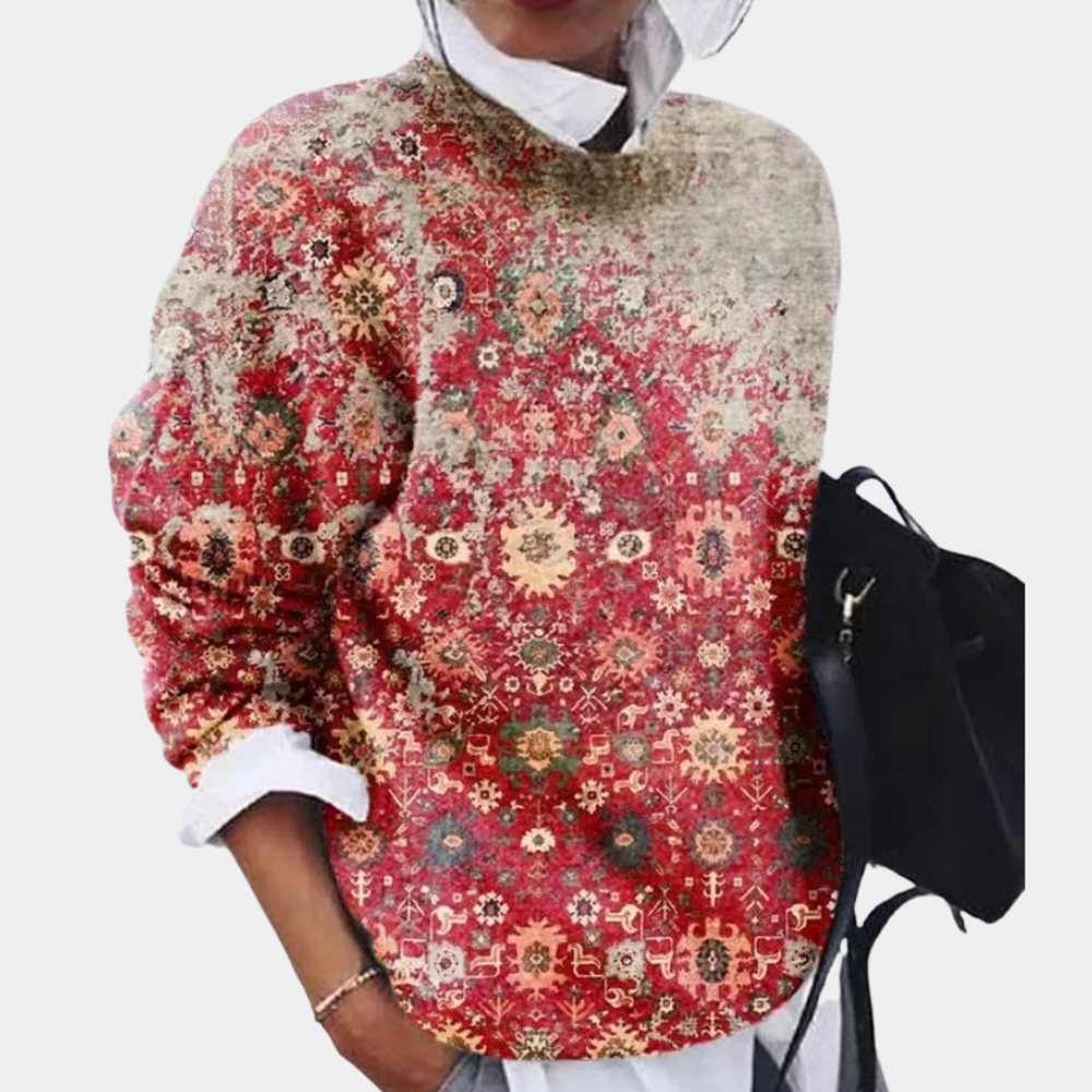 Alice | Women's Printed Crewneck Sweater - Image 4