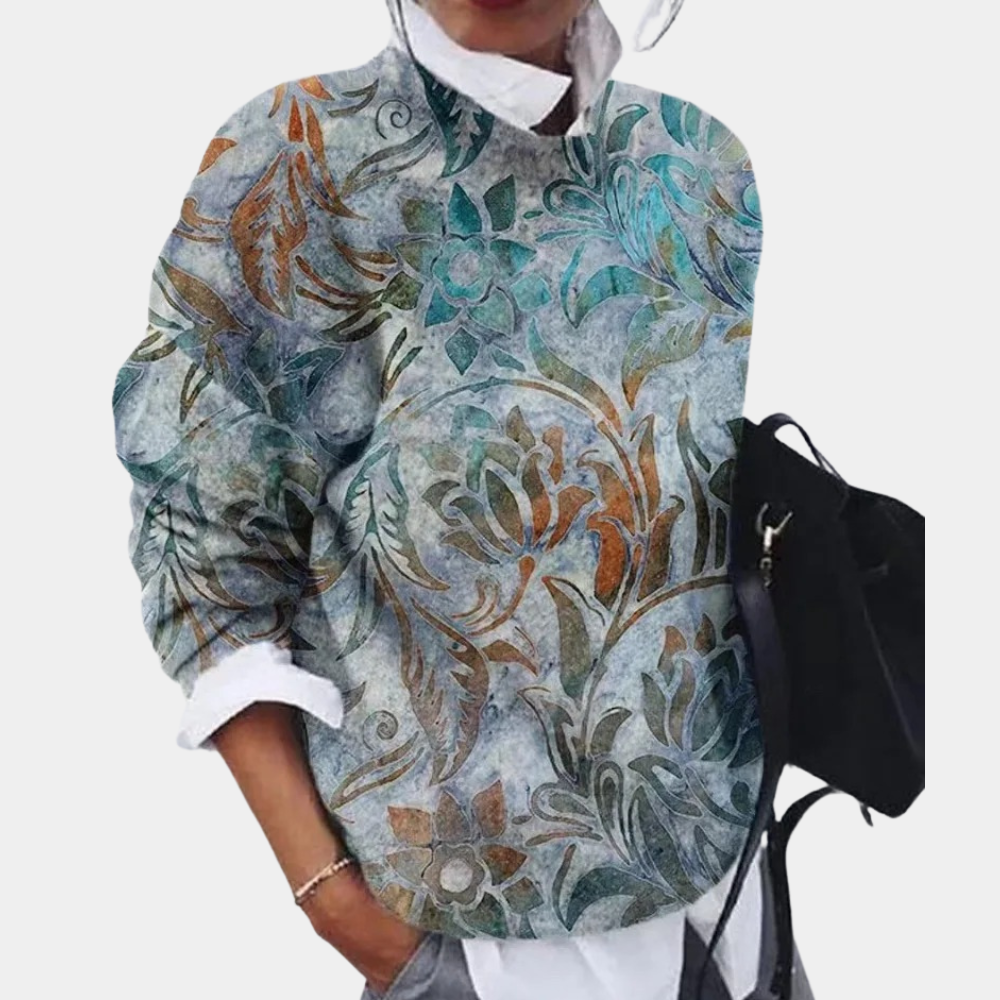 Alice | Women's Printed Crewneck Sweater - Image 5