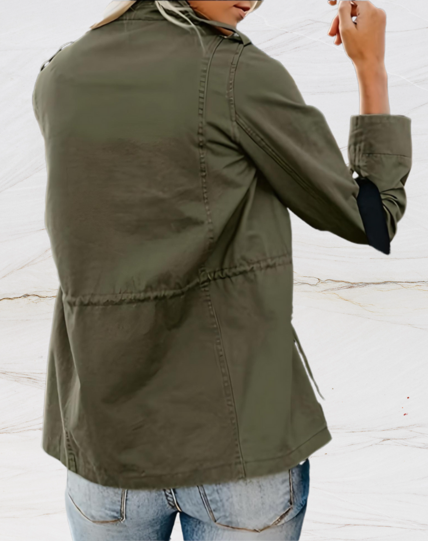 Sheryl | Women's Button-Down Utility Jacket - Image 3