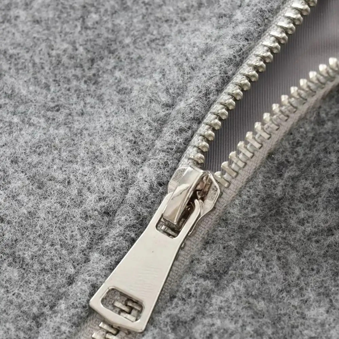 Bella | Women's Balloon Sleeve Zip-Up Bomber Jacket - Image 6