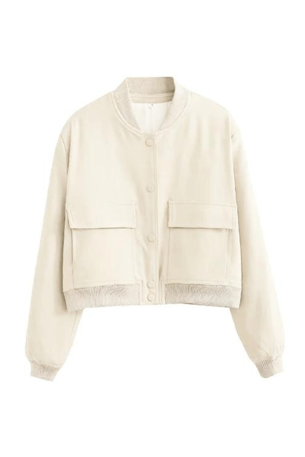 Donna | Women's Cropped Button-Down Bomber Jacket - Image 1