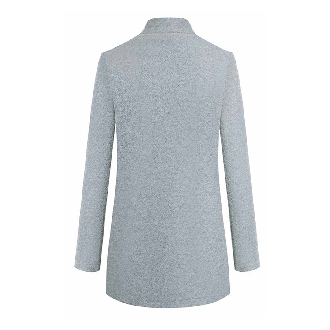 Maureen | Women's Long Stand Collar Dress Coat - Image 8
