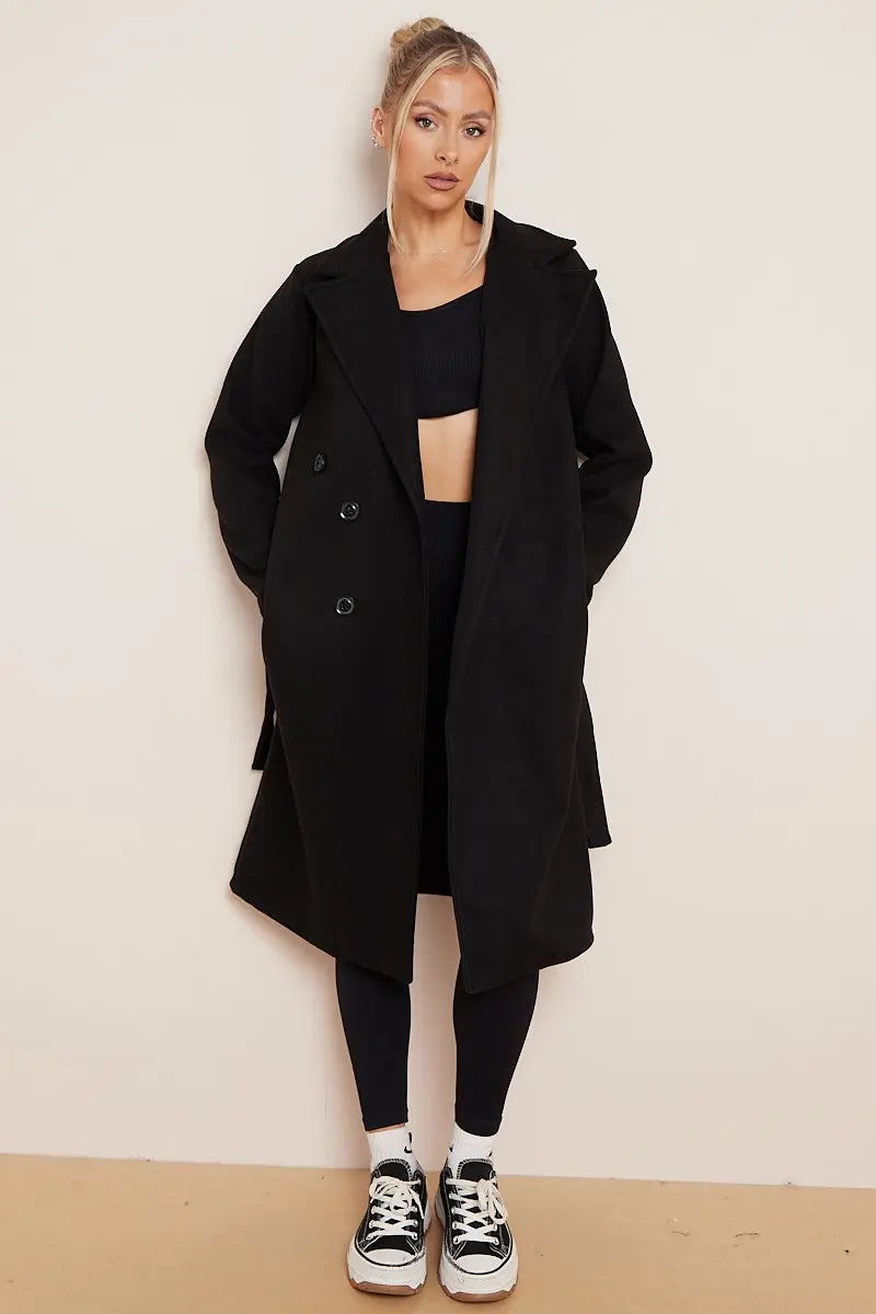 Stella | Women's Double Breasted Belted Coat - Image 6