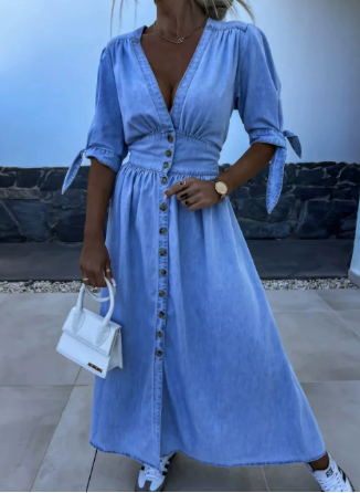 Kendra | Elegant Denim Dress - Comfortable & Chic