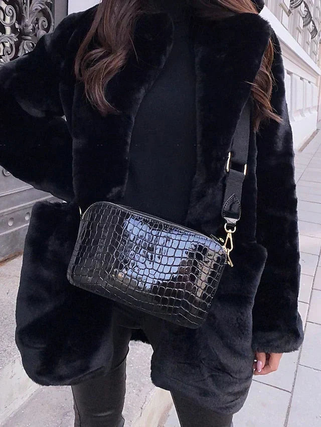 Bridget | Women's Faux Fur Long Open Front Coat - Image 4
