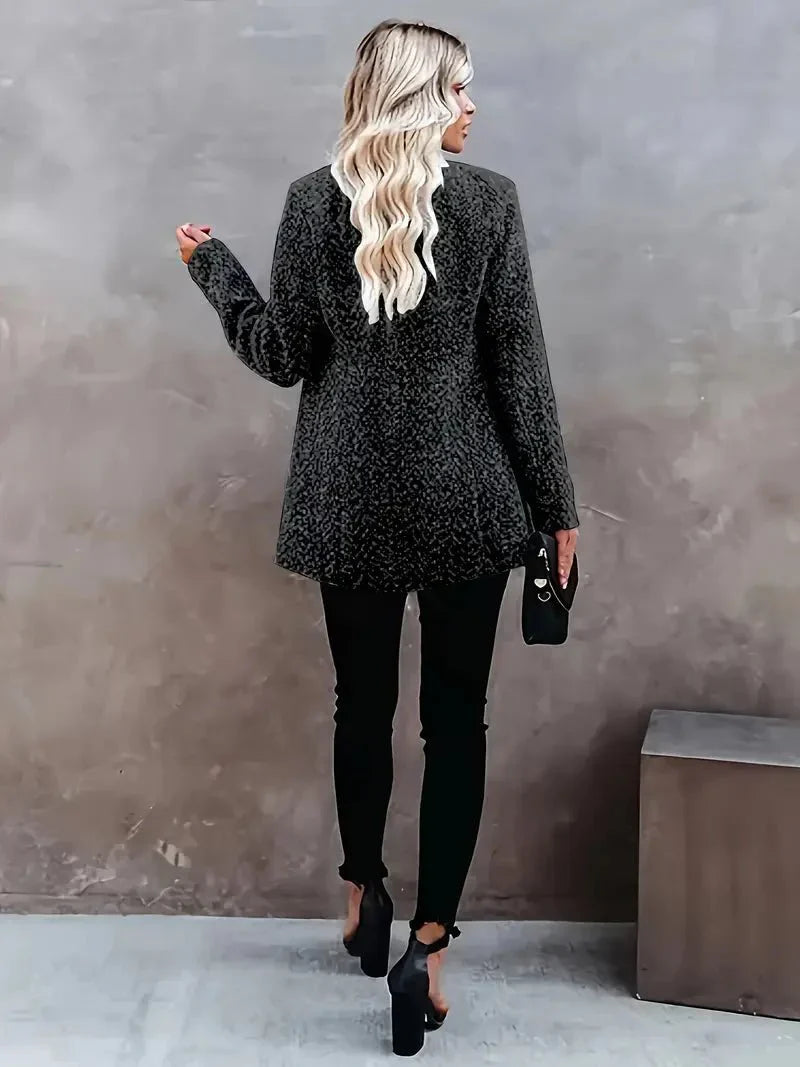 Cheri | Women's Long Open Front Casual Coat - Image 4