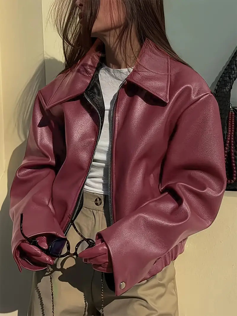 Karen | Women's Relaxed Fit Zip-Up Bomber Jacket - Image 10
