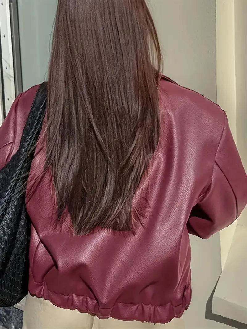 Karen | Women's Relaxed Fit Zip-Up Bomber Jacket - Image 13