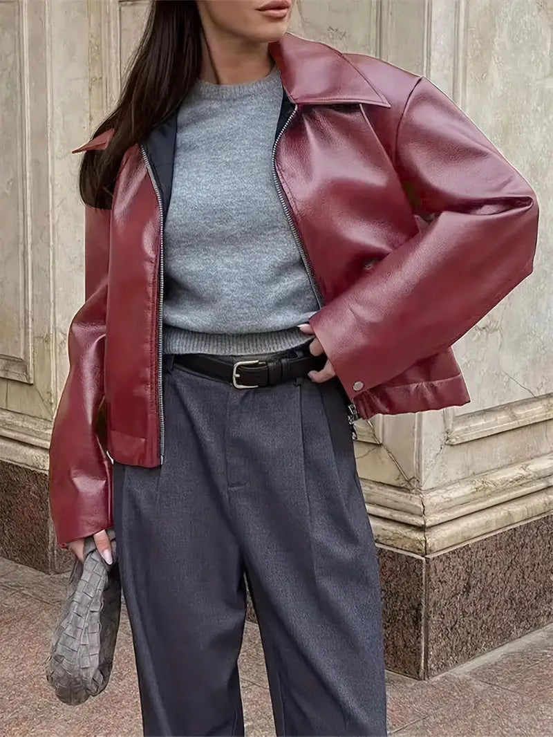 Karen | Women's Relaxed Fit Zip-Up Bomber Jacket - Image 11
