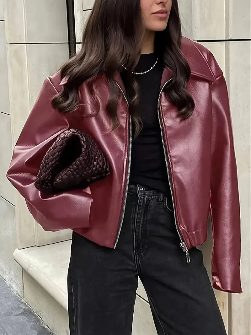 Karen | Women's Relaxed Fit Zip-Up Bomber Jacket - Image 9