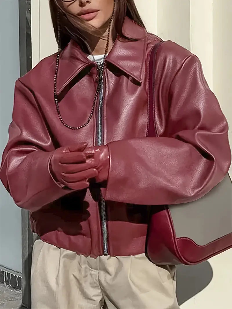 Karen | Women's Relaxed Fit Zip-Up Bomber Jacket - Image 12