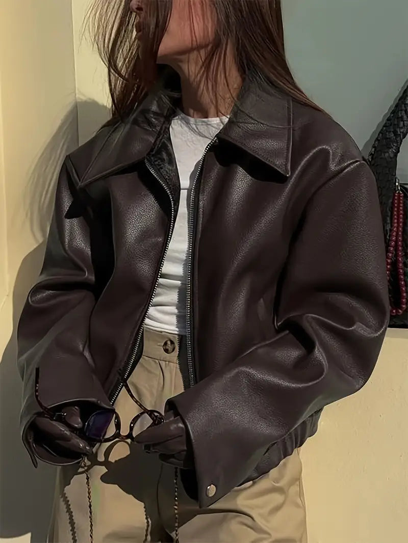Karen | Women's Relaxed Fit Zip-Up Bomber Jacket - Image 15