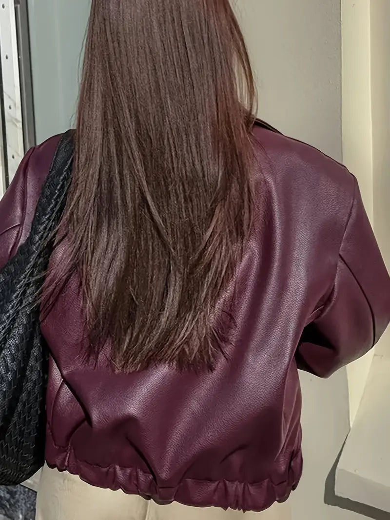 Karen | Women's Relaxed Fit Zip-Up Bomber Jacket - Image 3