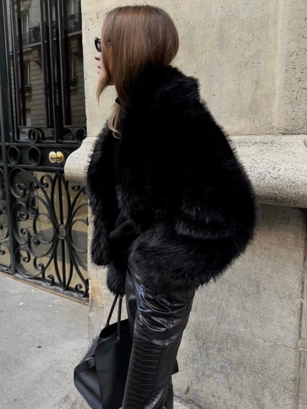 Pamela | Women's Oversized Faux Fur Coat - Image 2