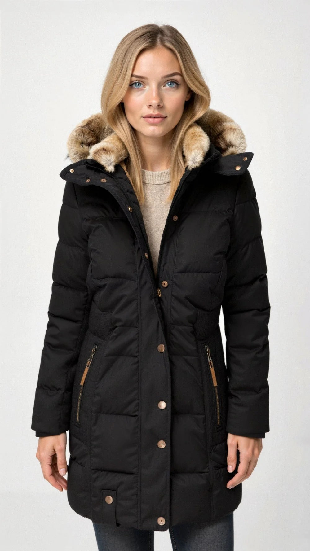 Whitney | Women's Hooded Puffer Jacket - Image 1