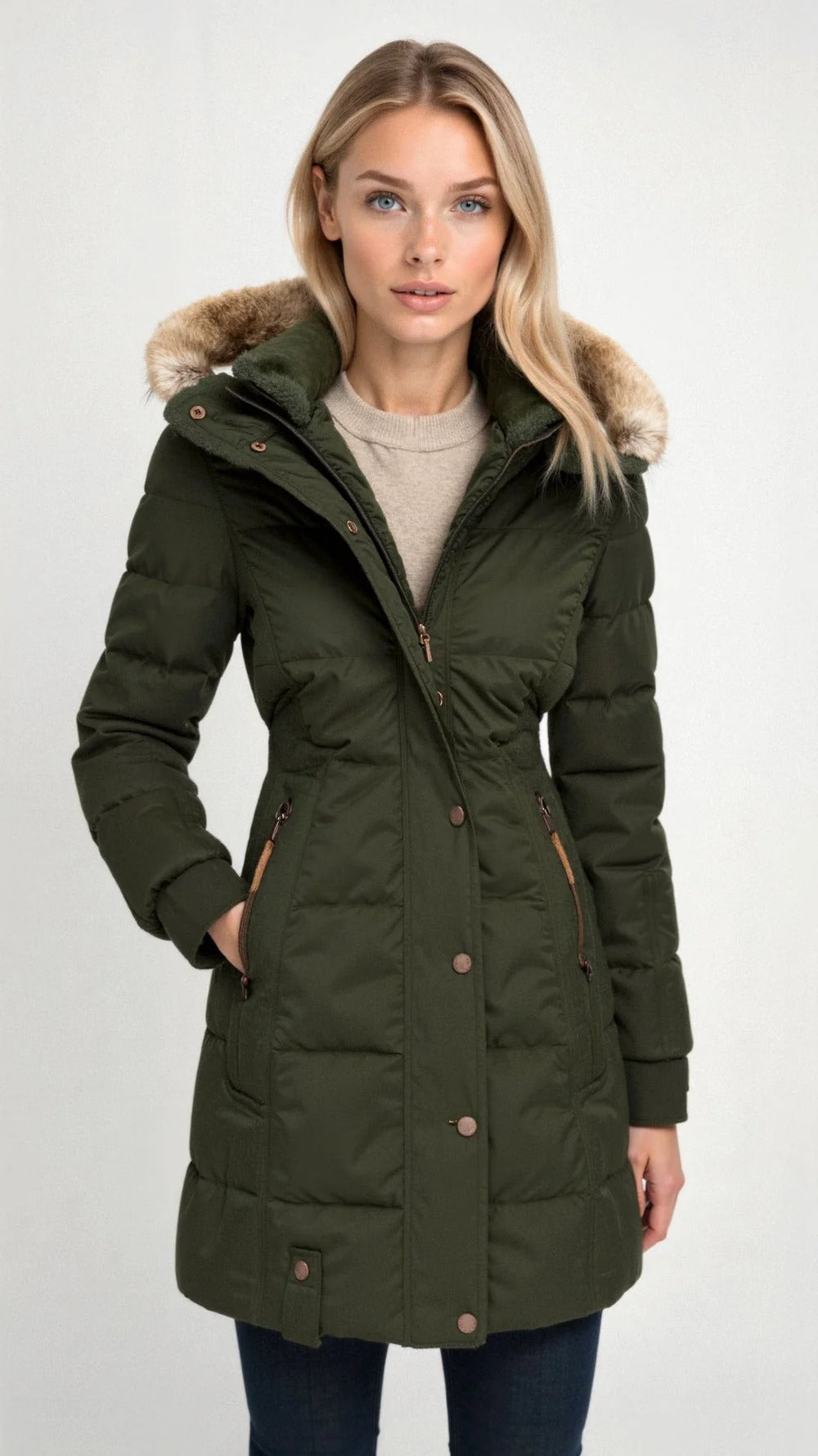 Whitney | Women's Hooded Puffer Jacket - Image 3