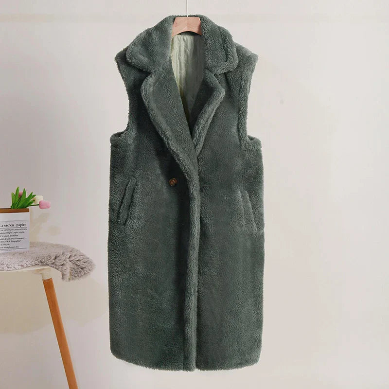 Lola | Women's Sleeveless Long Coat Vest - Image 7
