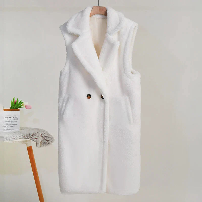 Lola | Women's Sleeveless Long Coat Vest - Image 3