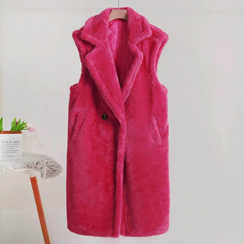 Lola | Women's Sleeveless Long Coat Vest - Image 2