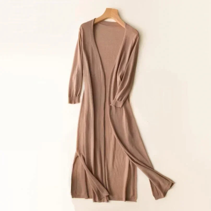 Laura | Women's Long Open Front Cardigan - Image 8