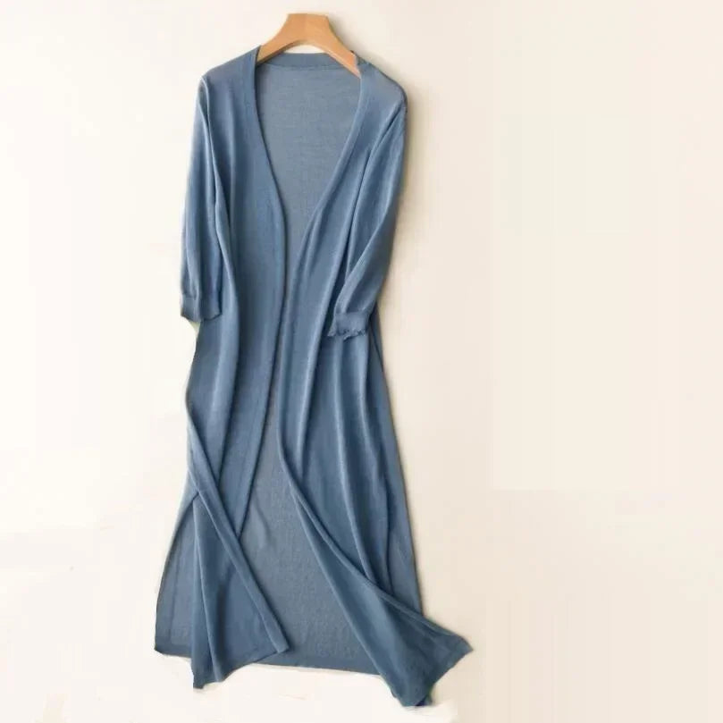 Laura | Women's Long Open Front Cardigan - Image 15