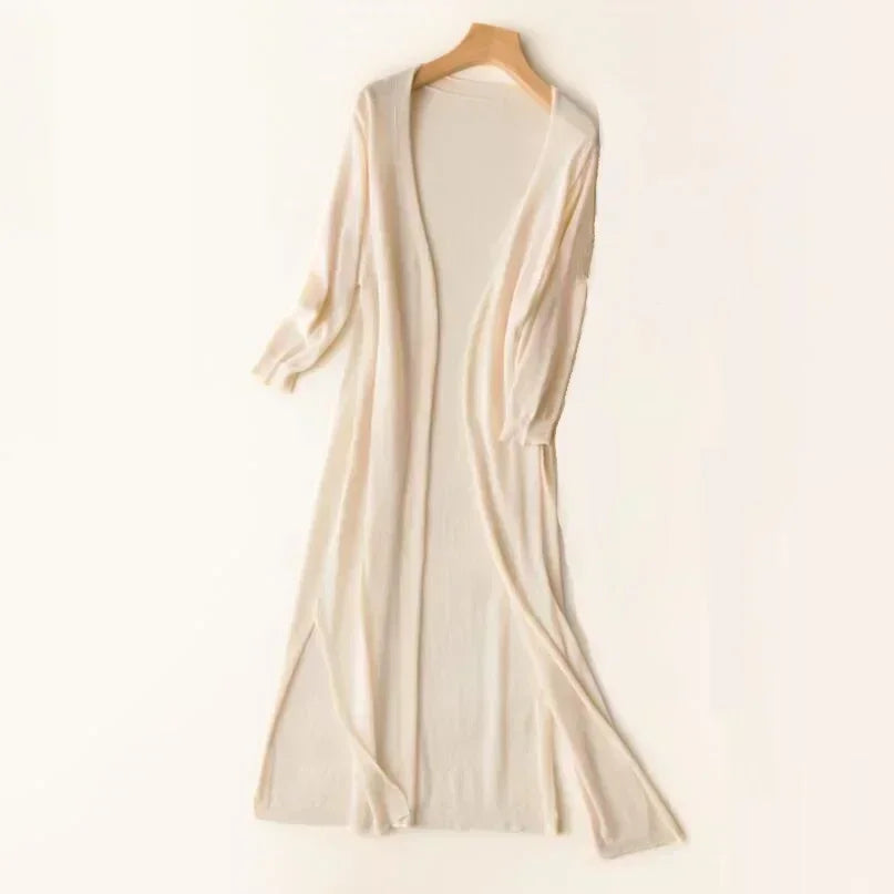 Laura | Women's Long Open Front Cardigan - Image 10