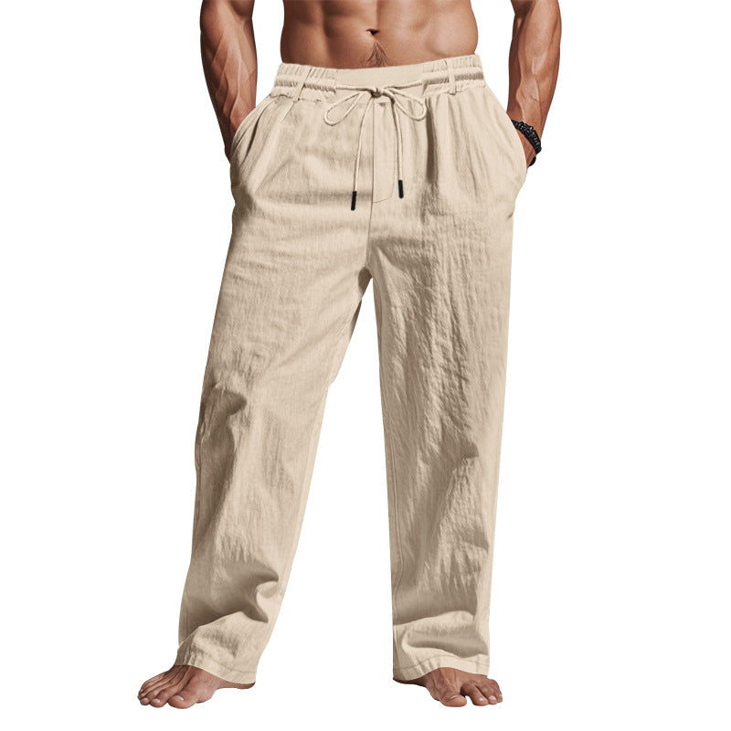 Barney | Men’s Linen Trousers – Relaxed Fit, Breathable Full Length Pants - Image 2