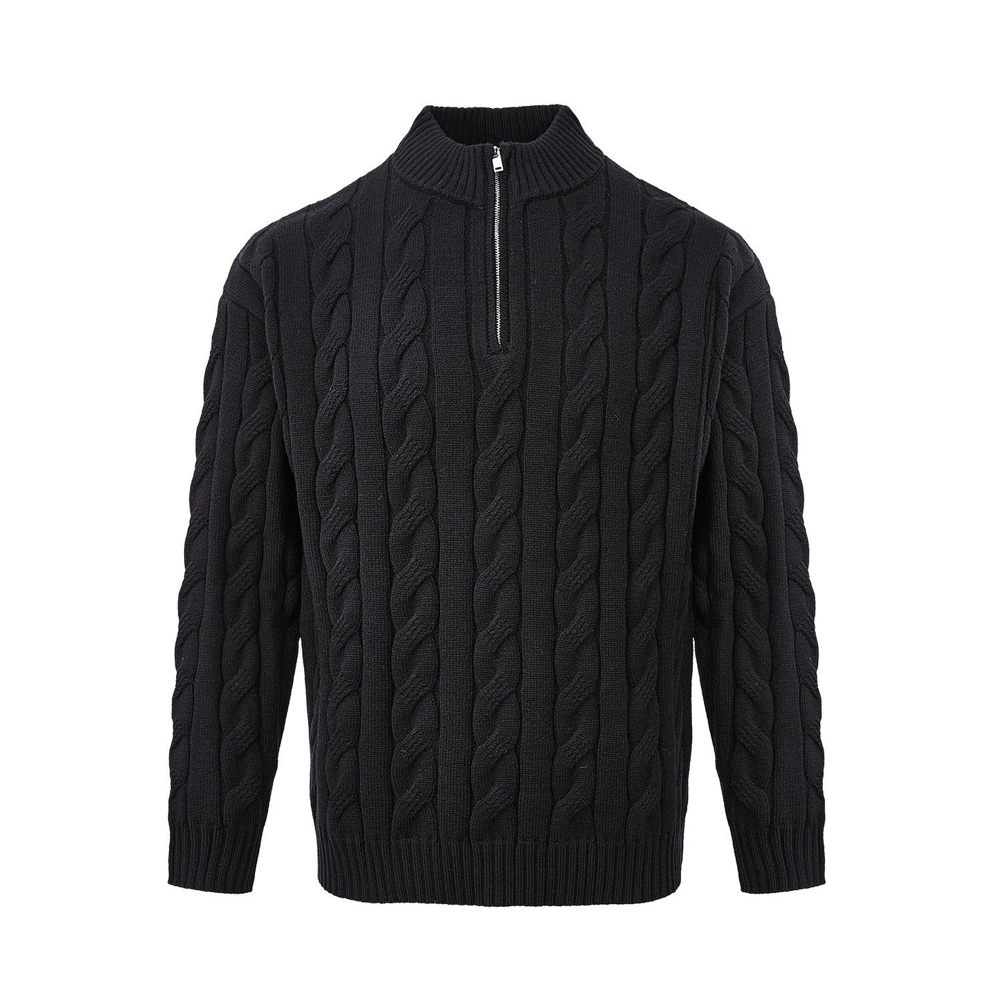 Andy | Men's Quarter-Zip Cable Knit Sweater - Image 8
