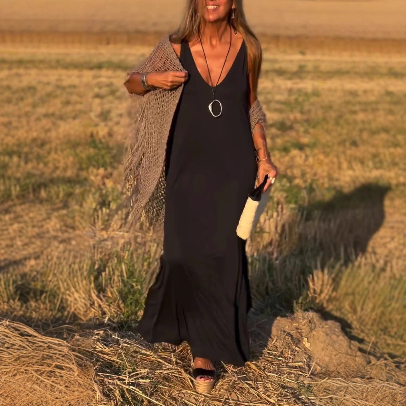 Lana | Elegant Amber Maxi Dress for Every Occasion - Image 7