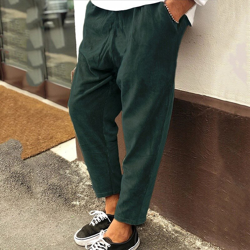 Ralph | Men's Chic Ribbed Cropped Pants - Image 3