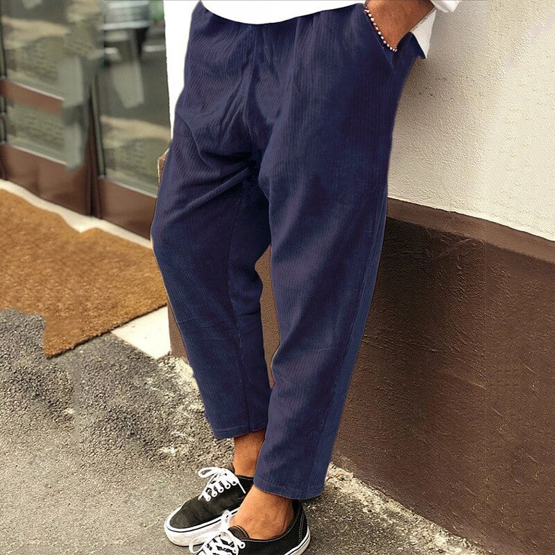 Ralph | Men's Chic Ribbed Cropped Pants - Image 2