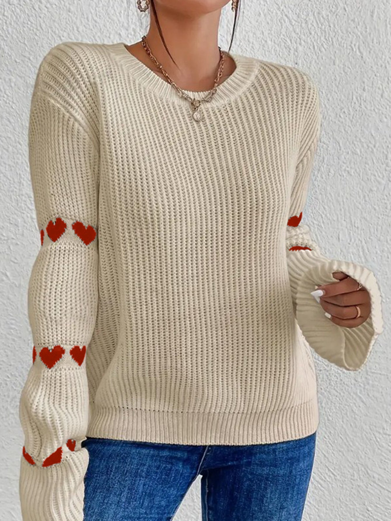 Jade | Women's Relaxed Fit Crewneck Sweater - Image 4