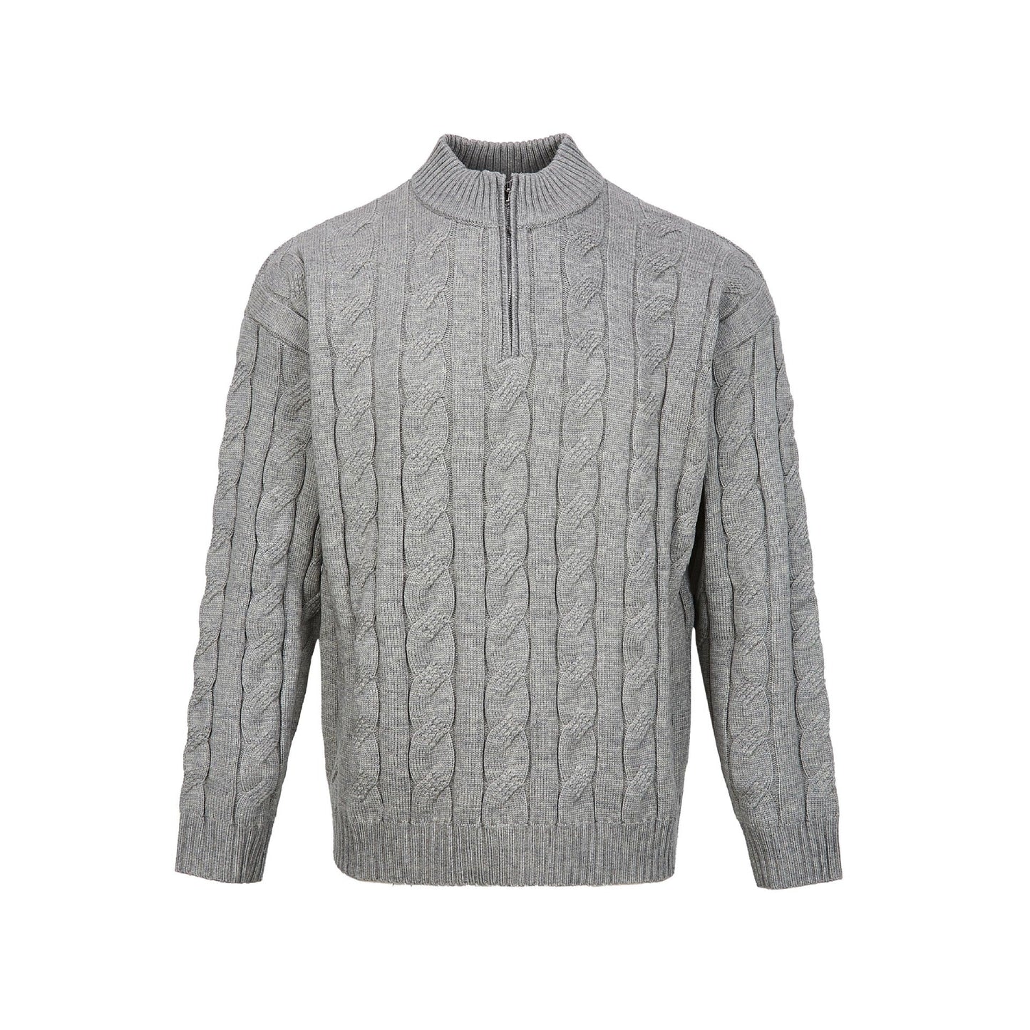 Andy | Men's Quarter-Zip Cable Knit Sweater - Image 9