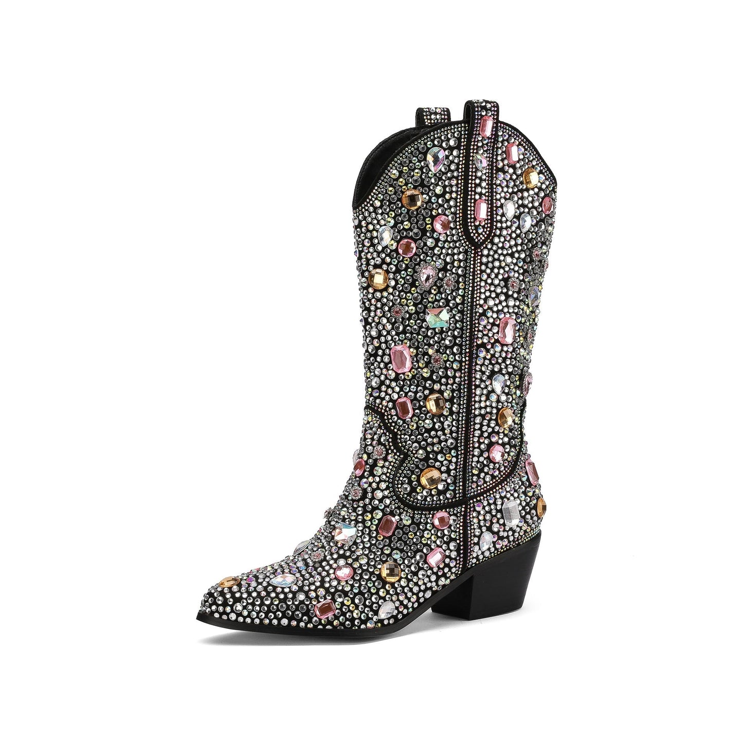 Diana | Women's Embellished Mid-Calf Cowboy Boots - Image 2