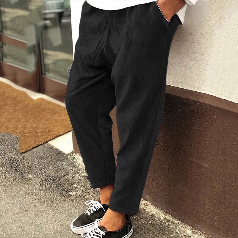 Ralph | Men's Chic Ribbed Cropped Pants - Image 4